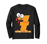 Number 6 Fun Meme Saying 6 7 Six Seven Thanksgiving Costume Long Sleeve T-Shirt