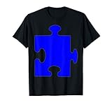 Halloween Couple Costumes - Blue Puzzle Piece Costume T-Shirt