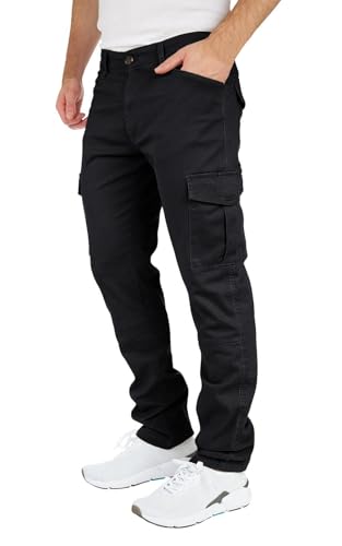 THWEI Mens Cargo Pants Casual Joggers Cotton Stretch Elastic Waist Work Pant