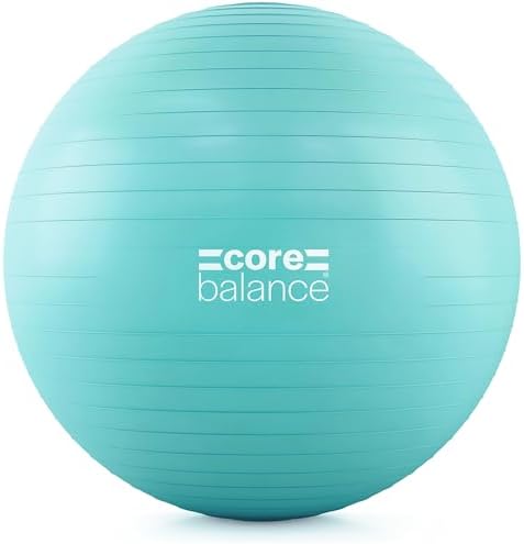 Core Balance, berstsicherer Gymnastikball - für Fitness Yoga Schwangerschaft - 55cm 65cm 75cm 85cm - inkl. Luftpumpe
