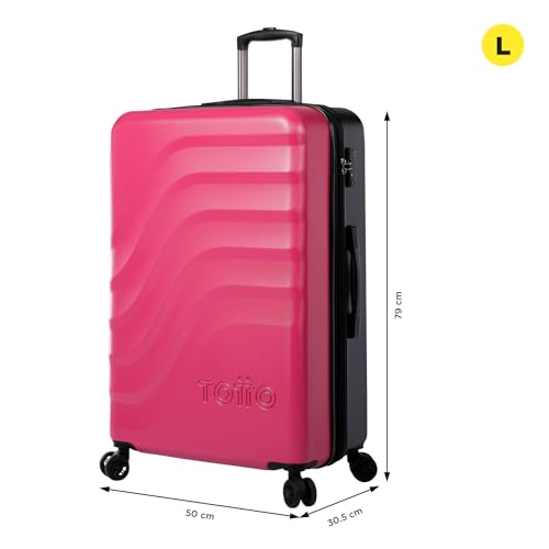 Valise extensible rigide avec serrure TSA intégrée TOTTO Brazy + rose - 2