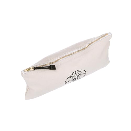Image of KLEIN TOOLS Zipper Bag, Canvas Tool Pouch with Heavy Duty Brass Zipper Close