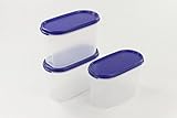  TUPPERWARE Eidgenossen 1,1 L blau (3) OHNE Schütte Trockenvorrat Dose Modular