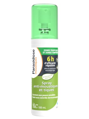 Parasidose Spray antimosquitos y garrapatas para zonas tropicales y templadas, 100 ml