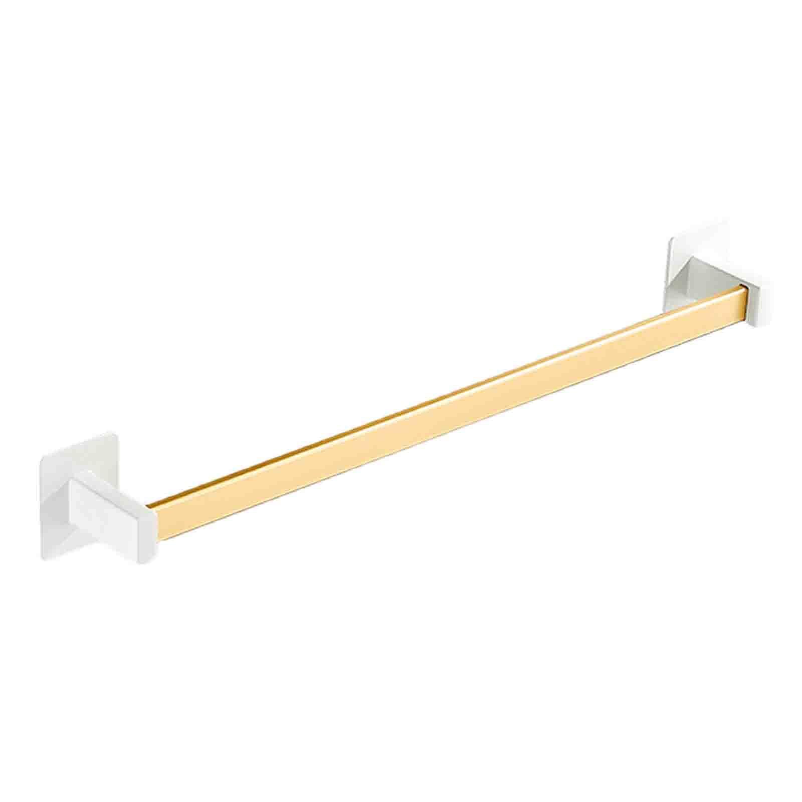 GuyAna Toallero Baño Montado En La Pared Toallero Baño Varilla Única Varilla Única Toallero Sin Perforación Adhesivo Aluminio para Inodoro,Negro B,50 CM (Blanco A 60CM)