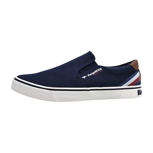 KangaROOS K-VM Alan Herrenschuhe Leinenschuhe Slipper Blau Freizeit, Schuhgröße:43 EU