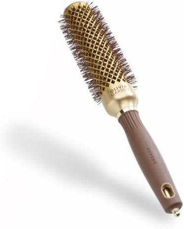 Olivia Garden Expert Blowout Speed โ Ceramic Coated Round Brush with Extra Long Barrel for 25% Faster Blowouts