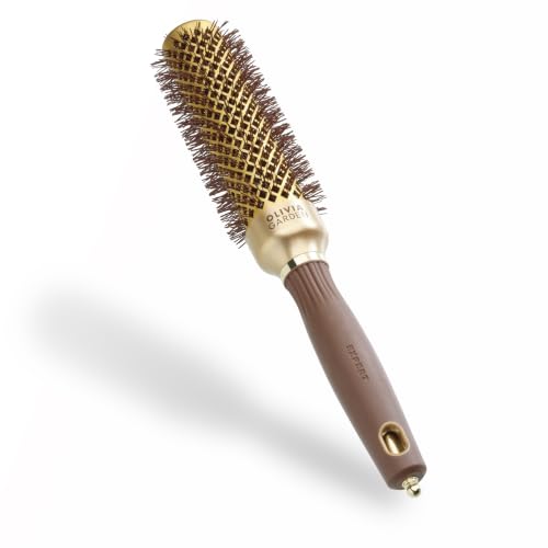 Olivia Garden Expert Blowout Speed Keramik-Rundbürste, Gold & Braun, 35 mm