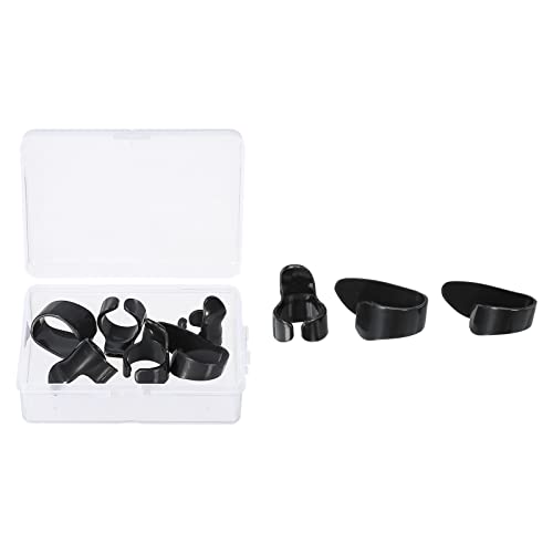 sourcing map Guitare Doigt Médiators Pouce Médiator L M Dimension Noir avec Boîte pour Guitare Paquet de 6 - Les Beatles, Paul McCartney, John Lennon, RIngo Starr, George Harrison sourcing map Guitare Doigt Médiators Pouce Médiator L M Dimension Noir avec Boîte pour Guitare Paquet de 6
