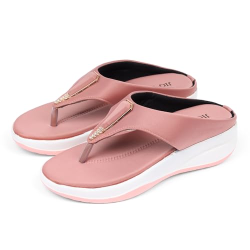 Image of JIG & SID Women & Girls Flip-Flops Slippers Light weight, Soft Footbed, Comfortable & Stylish Wedges Slip On Slipper For Casual Wear & Formal Wear (J S 110645)