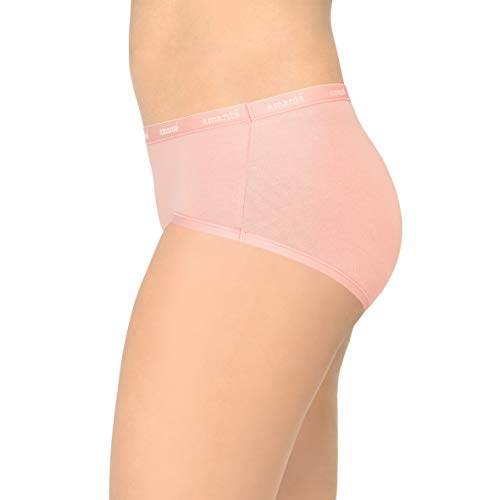 Image of Amante Solid Cotton Low Rise Hipster Panty Pack(Pack of 3)