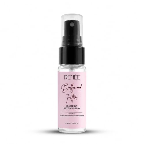 Image of RENEE Bollywood Filter Blurring Setting Spray for Face Makeup, Matte Finish & Pore Blur Effect with Niacinamide & Hyaluronic Acid, Long Lasting Makeup Fixer & Shine Control, Fine Mist 5ml