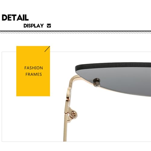 Lunettes de soleil polygone pour femmes légères sans trace de nez - 7