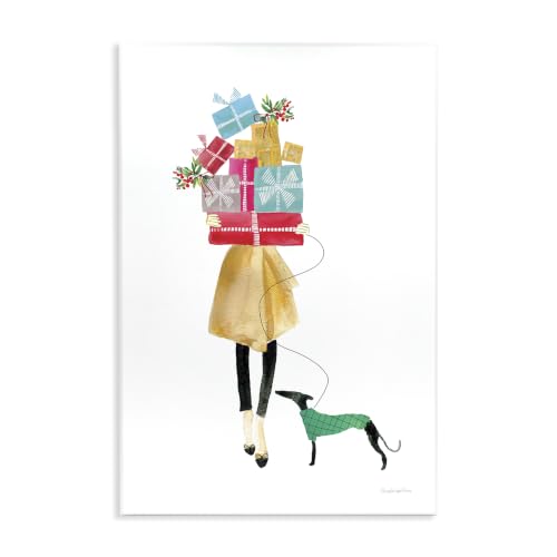 Holiday Gifts and Dog Glam, 13 x 19 Inch Mounted Print on Wall Plaque