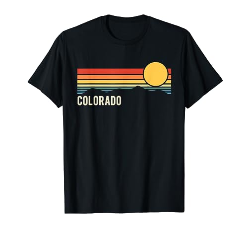 Colorado USA Retro Sunset Style Design T-Shirt