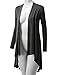 URBANCLEO Womens Basic Hi-Lo Open Front Long Cardigan Charcoal, XL