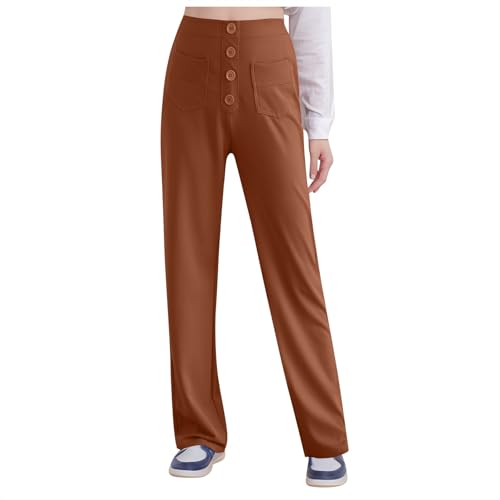 Pantalon décontracté femme taille haute pour amateurs de mode exigeants