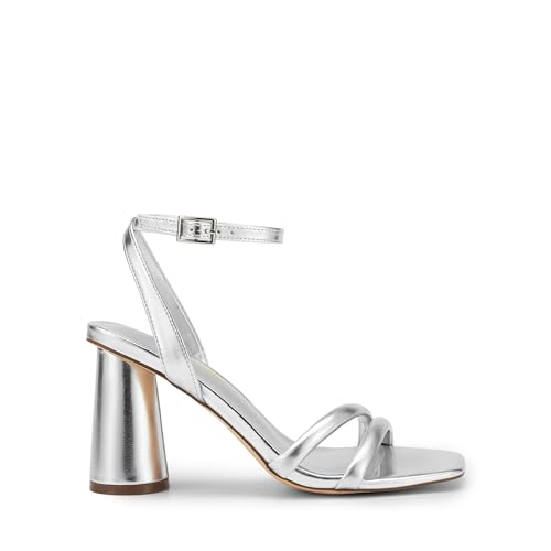 Image of DREAM PAIRS Women's Strappy Round Heels Sandals | Square Open Toe Heels, Ankle Strap, Dress Shoes for Party