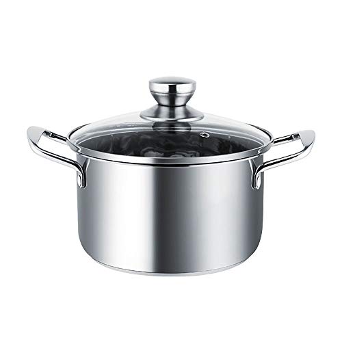 SBCGFY Olla vaporera Doble de Acero Inoxidable, Olla para Sopa, Olla Multicapa, Juego de vaporera para Cocina doméstica, vaporera para cocinar(Plata (30 cm) Una Sola Capa)