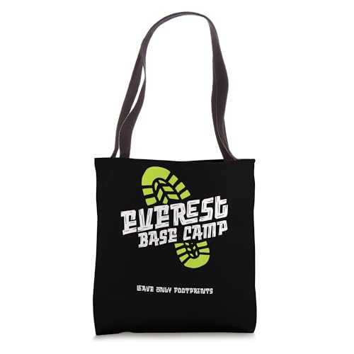 Everest Base Camp Trek Boot Nepal Leave Only Footprints Tote Bag