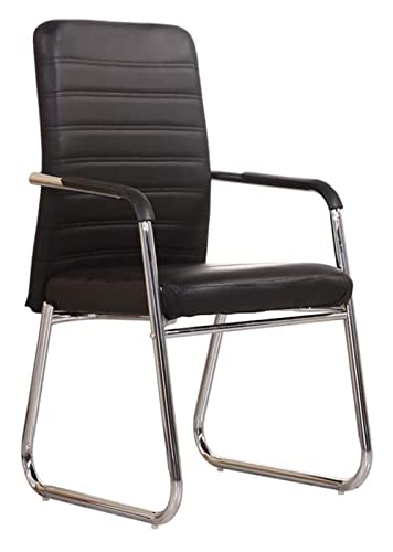 Chaise de bureau ergonomique noire en cuir PU LiChA pour ordinateur et conférence