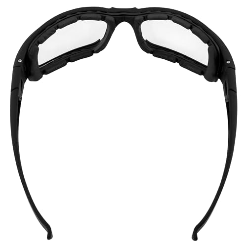 Global Vision Assault Motorcycle Sunglasses Safety Glasses ANSI Z87.1 Convertible to Goggles 2 Pairs Black Frame w/Clear & Smoke Lenses4