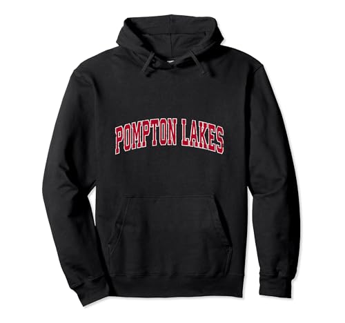 Pompton Lakes New Jersey, New Jersey, New Jersey, Vintage-Sportdesign, rotes Design Pullover Hoodie