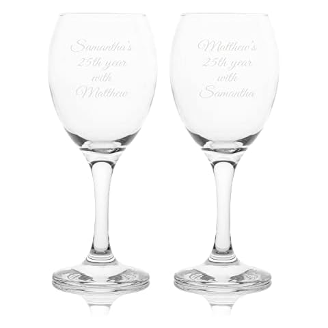 EIO Gifts Personalised Double Wine Glass Set Cover