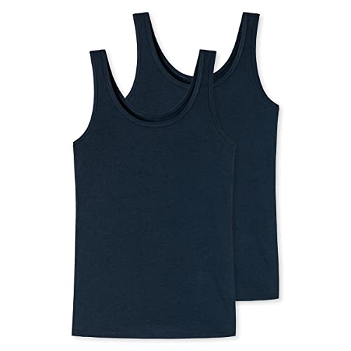 Uncover by Schiesser - Damen - Trägertop - 2er Pack (M Dunkelblau)