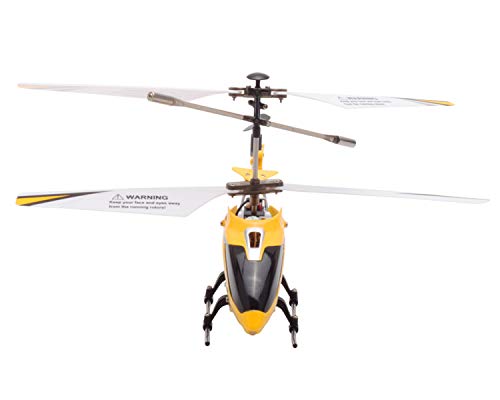Image of POCO DIVO Replacement for SYMA S107 2.4Ghz Altitude Hold S107H RC Helicopter One-Key Launching /Landing Beginner Flight Mini 3CH Metal Gyro Heli, Yellow