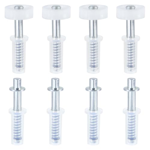 KUMGROT 8 Pzas Rueda Guía y Pivote Superior para Puerta Plegable 3/8 In Acero Inoxidable Kit de Herrajes para Reparación de Closet miniatura 1