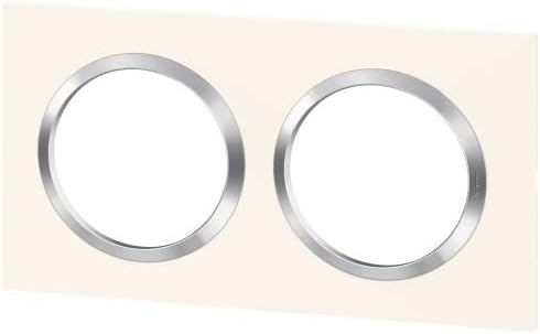 Накладка на квадратный разъем/выключатель Legrand Dooxie LEG600842 2P BLC с хромированным кольцом, белая отделка.