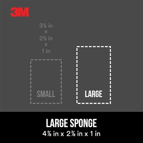 3M Large Area Drywall Sanding Sponge, Fine/Medium, 4.875-Inch by 2.875-Inch by 1-Inch