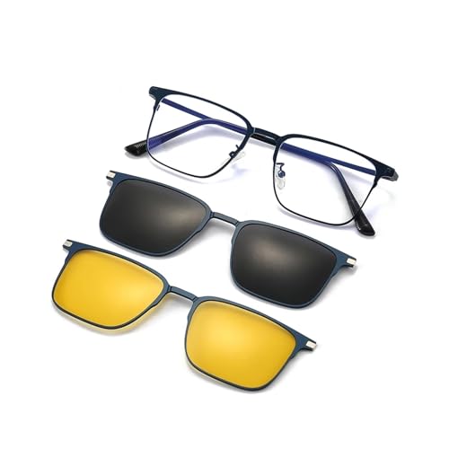 Lunettes de repos anti fatigue oculaire avec surverres solaires aimantés et vision nocturne