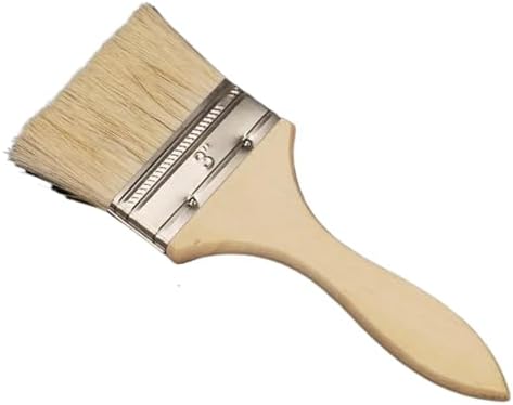 Paint Brush Wood Handle Bristles Oil Wax Folk Art Home Decor 1/2/3 Inch Brushes(1inch)