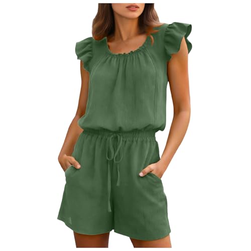 Jumpsuit con bolsillos para mujer de tejido ligero y transpirable