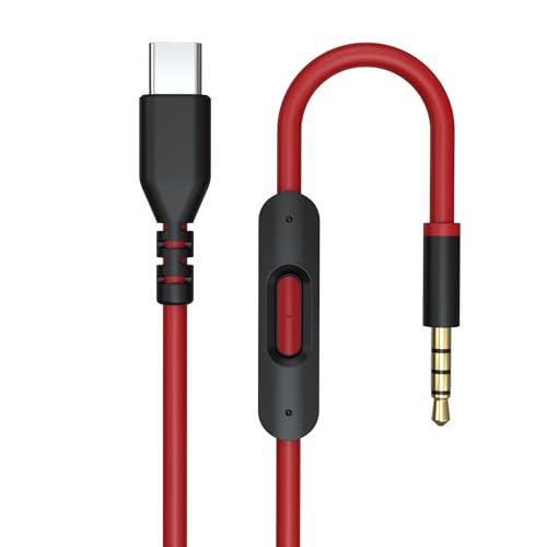 Câble audio USB-C Solo 4 de rechange avec contrôle du microphone en ligne compatible avec Beats Solo4/Solo 3/Solo 2/Studio 2 3/Pro/Detox/Mixr/casque sans fil...