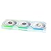 Lian Li UNI FAN SL Wireless LCD PC Fan 120mm RGB – 3-Pack Gaming PC Fans White | PWM Fan - 40 ARGB LEDs - up to 1,900 RPM - Slot-in System - High Airflow - Low Vibration - Quiet