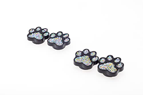 Image of FD&D Multiple Use Shining Screw Cap, Silver Paw Pattern with M5 Machine Screw