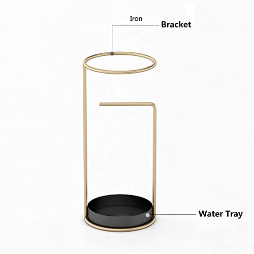 Porte-parapluies design simple en fer avec récupérateur d'eau pour entrées sèches