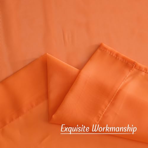 Image of NICETOWN Orange Sheer Window Curtains for Saints' Day, Grommet Voile Sheer Textured Window Treatment with Light Filtering Drapes for Kids Room /Halloween, W54 x L84, 2 Panels