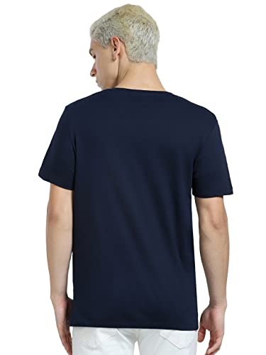 Image of JACK & JONES Men's Cotton Printed Slim Fit Crew Neck T-Shirt