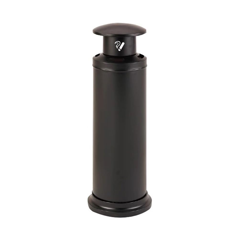 Kw3ns8bp5r Black Pillar Ashtray Smoking Area Stainless Steel Smoke Vent Ash Pillar