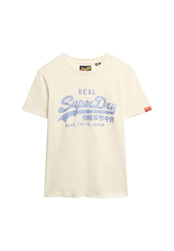 Superdry Tee Shirt VL Rhinestone Slim nly Dusty White L