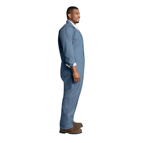 Image of Red Kap Men's Twill Action Back Coverall With Chest Pockets - Mechanic Coveralls With Concealed Zippers