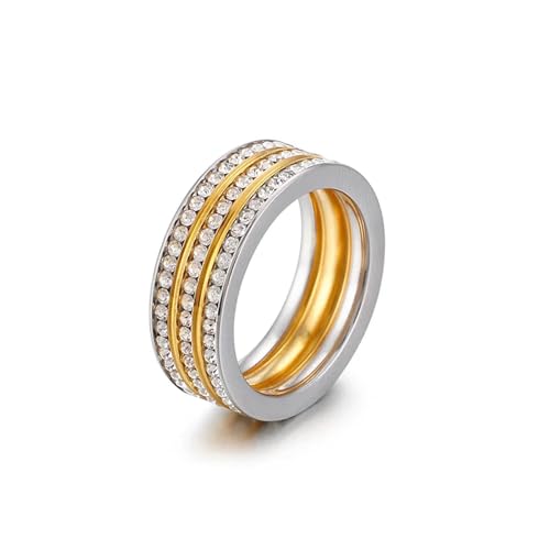 Anneaux de luxe avec zircon multicouche : l'élégance moderne pour homme et femme