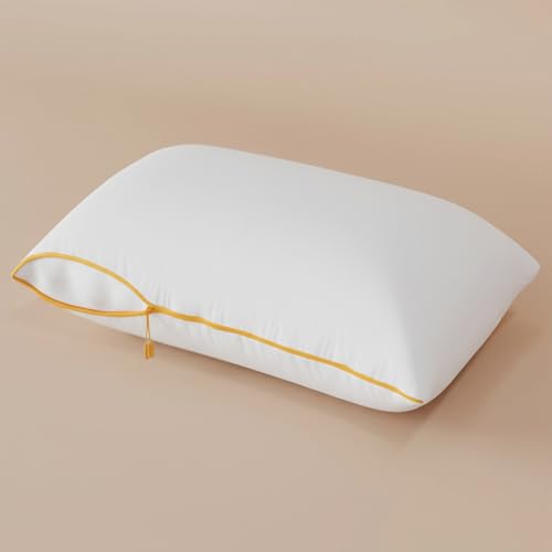 SleepyCat Microfiber Cloud Pillow with Adjustable Zipper 1-Piece (Standard Size, 27x18 inches) White