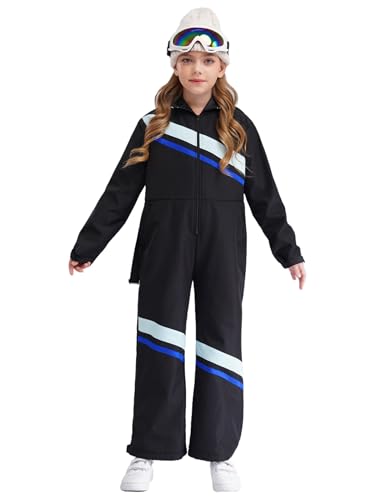 Kids Girls Thick Warm Snowsuit One Piece Windproof Hooded Jumpsuit Snowmobile Snowboard Ski Suits2