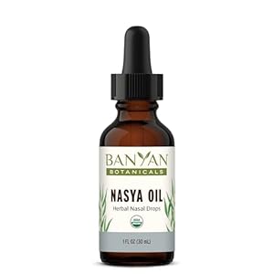 Banyan Botanicals Nasya Oil – Organic Herbal Nasal Drops for Clear Breathing – Ayurvedic Nasal Cleaner and Nose Moisturizer* – One Fluid Ounce – Certified Organic, Non GMO, Chemical Free