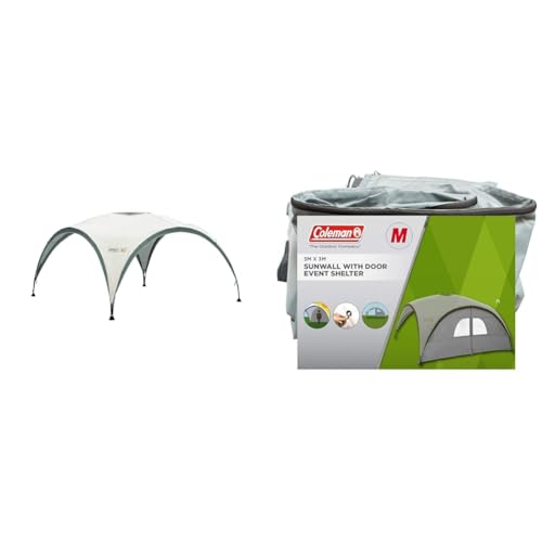 Coleman Event Shelter Pavillon, 3x3m, UV-Schutz + Campingaz Seitenwand f&uuml;r Event Shelter M & Pro M, Regenschutz, Partys, Str&auml;nde, Festivals, Camping